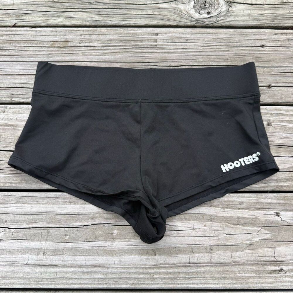 Hooters Black Logo Micro Mini Shorts Women’s Medium
